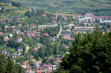 Obraz premium View of the city (Szczawnica in Poland)