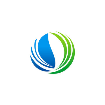 water ecology bio abstract symbol vector logo