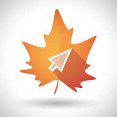 Autumn leaf icon with a cursor