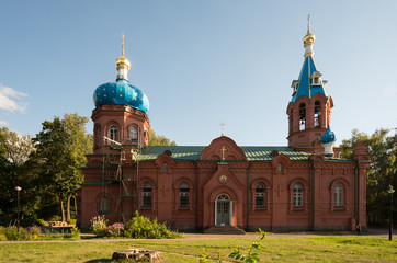 Fototapeta na wymiar Pskov, Russia. Military Church of St. Grand Prince Alexander Nevsky, 1908