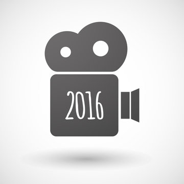 Cinema camera icon with a 2016 sign
