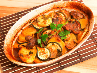 Potato and zucchini casserole