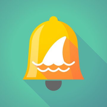Bell icon with a shark fin