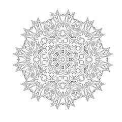 Beautiful Indian floral ornament. Mandala.