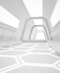 Futuristic architecture and Scifi  interior