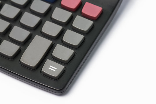 calculator equal button on white background.