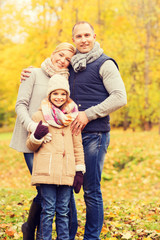 Fototapeta premium happy family in autumn park