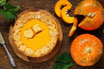 Pumpkin Pie on Thanksgiving Day feast.