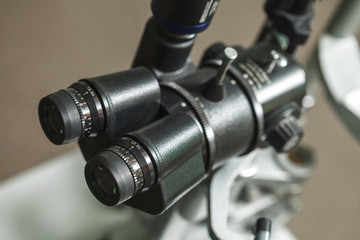 Medical optometrist equipment used for  eye exams