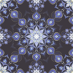 Colored mandala pattern with beautiful ornament
