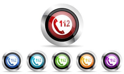 emergency call vector icons set