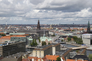Fototapeta premium Panorama de Copenhague, Danemark 