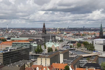Deurstickers Panorama de Copenhague, Danemark  © Atlantis