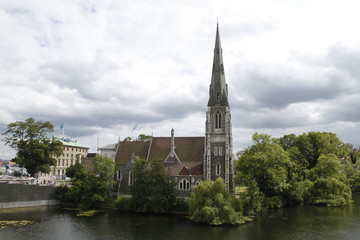 Obraz premium Eglise de la citadelle du Kastellet à Copenhague, Danemark