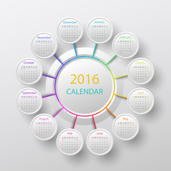 The 2016 calendar