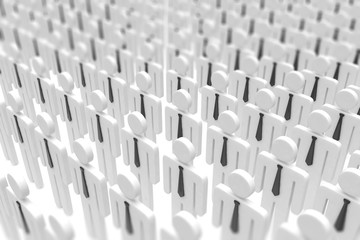 group of people figures on white background