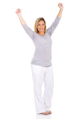 Obraz premium excited pregnant woman