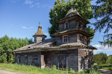Old abandoned wooden church