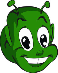 Smiling alien face