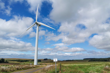 Wind generator with exit sign