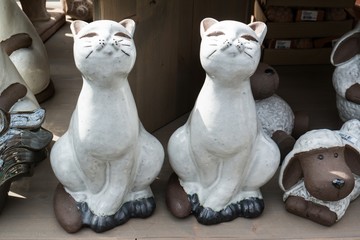 Cute ceramic cats