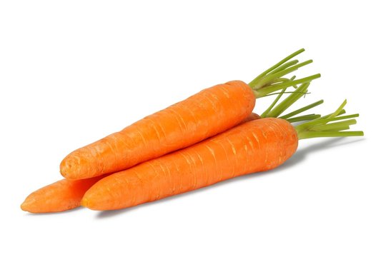 Three fresh carrots
