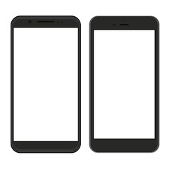 Vector modern  smartphones isolated on white 