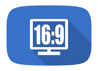 16 9 display flat design modern icon
