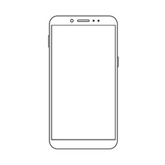 Vector modern  smartphone isolated on white