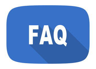 faq flat design modern icon