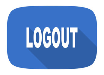 logout flat design modern icon