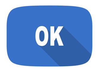 ok flat design modern icon