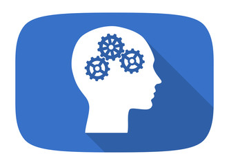 head flat design modern icon