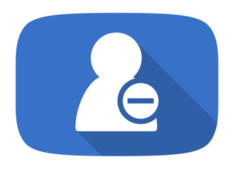 remove contact flat design modern icon