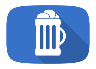 beer flat design modern icon