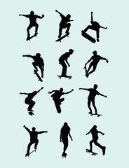 Skateboard Silhouette, art vector design