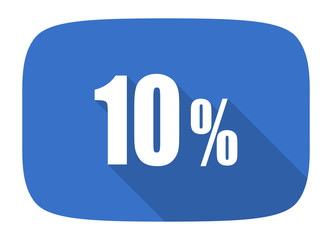 10 percent flat design modern icon