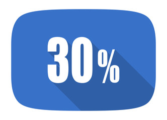 30 percent flat design modern icon