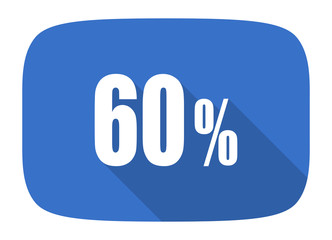 60 percent flat design modern icon