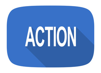 action flat design modern icon