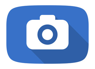 photo camera flat design modern icon