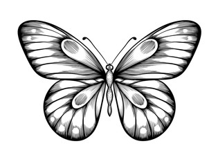 beautiful black and white butterfly