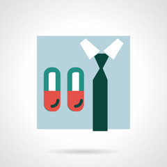 Obraz premium Flat vector icon home business