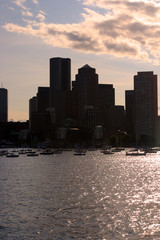 Boston skyline, Inner Harbor, USA ..