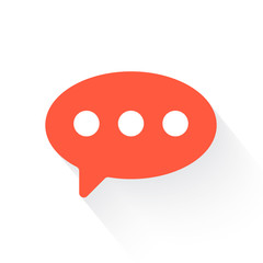 comment in orange with drop shadow on white