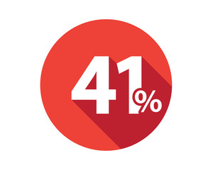 41 percent discount sale red circle