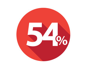 54 percent  discount sale red circle