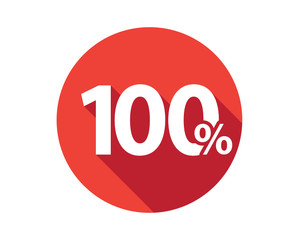 100 percent  discount sale red circle