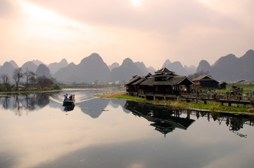 Obraz premium Landscape in Yangshuo Guilin, China ..