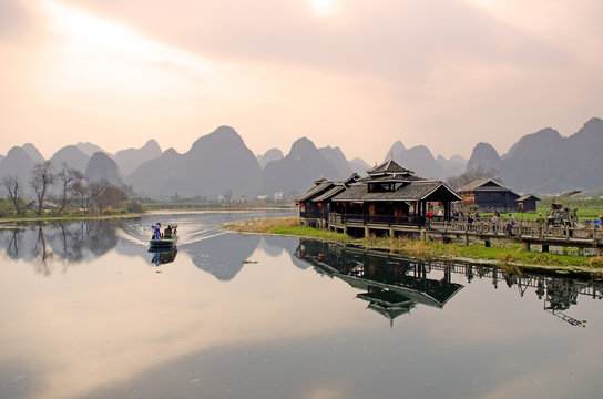Landscape in Yangshuo Guilin, China ..
